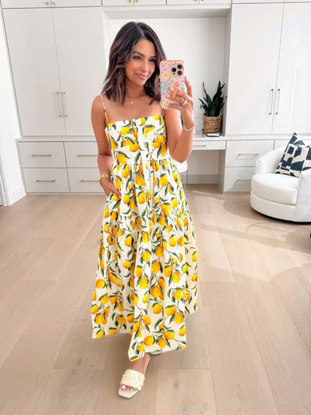 J. Crew A-line Midi Dress in Limoncello Lemon Print - Picture 2 of 9